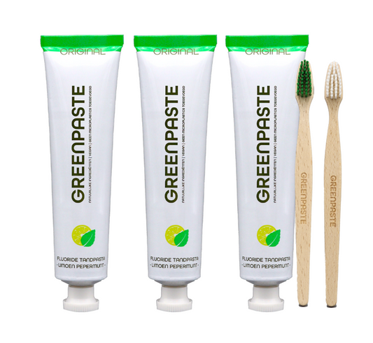 Original Limetten-Pfefferminz-Zahnbürsten-Paket – €4,- Rabatt auf Ihren Versand