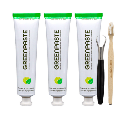 Original Limetten-Pfefferminz-Zungenschaber und Zahnbürste im Paket – €4,- Rabatt auf Ihren Versand